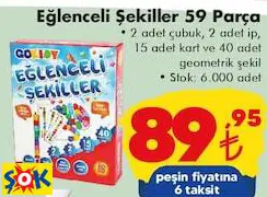 GOKİDY EĞLENCELİ ŞEKİLLER 59 PARÇA OYUNCAK